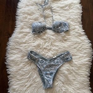Abercrombie & Fitch Blue Floral Bikini